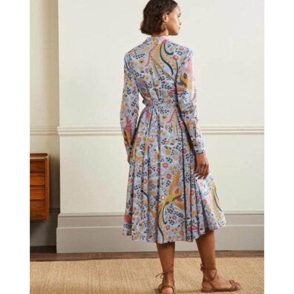 Boden Women's Blue Kitty Shirt Midi Dress Dusty
Enchanting Peacock 14 - Picture 2 of 3